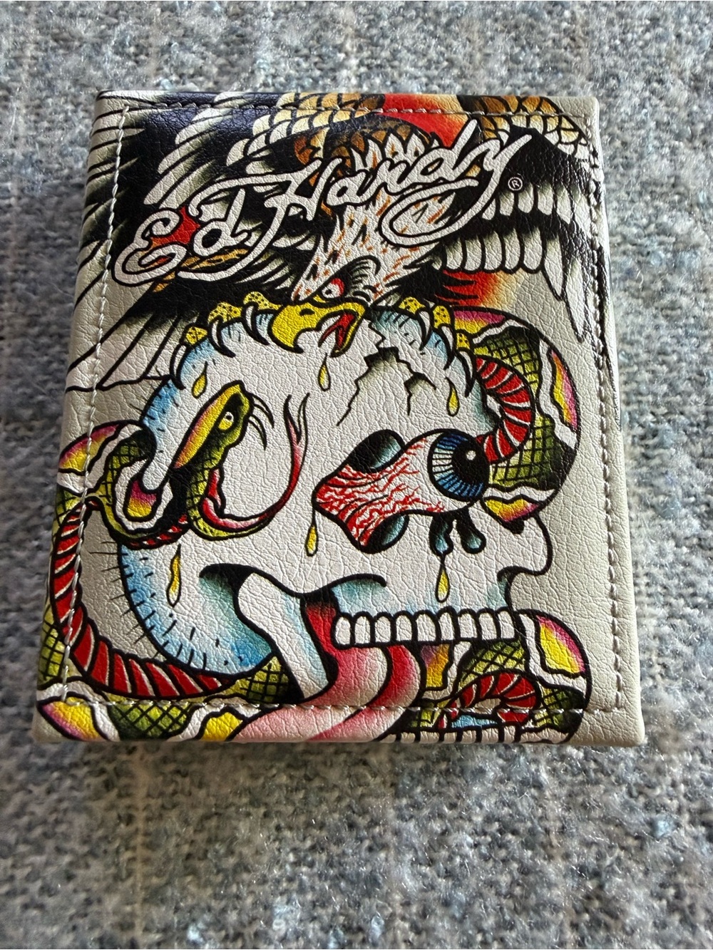 White Ed Hardy Skulls Cool Case my True Love Valet Tray